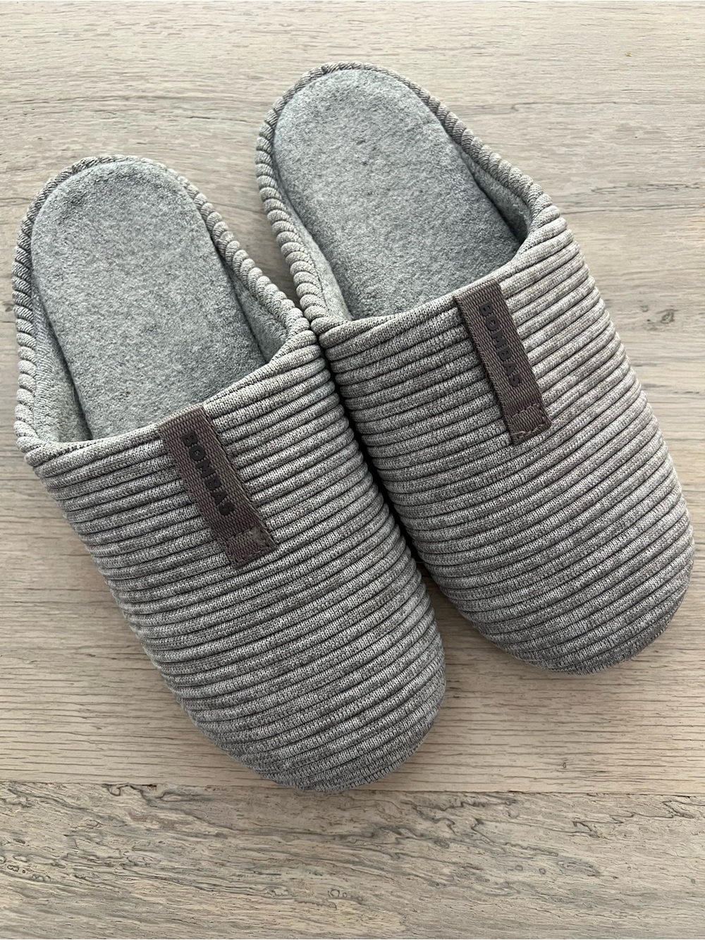 Bombas Nest Ribbed Indoor Slippers Women's Size 8 Gray